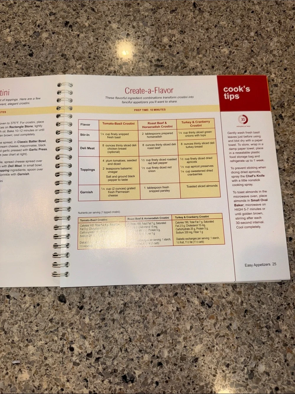 The Pampered Chef Stoneware Inspirations Cookbook - White Cover with Red Accents